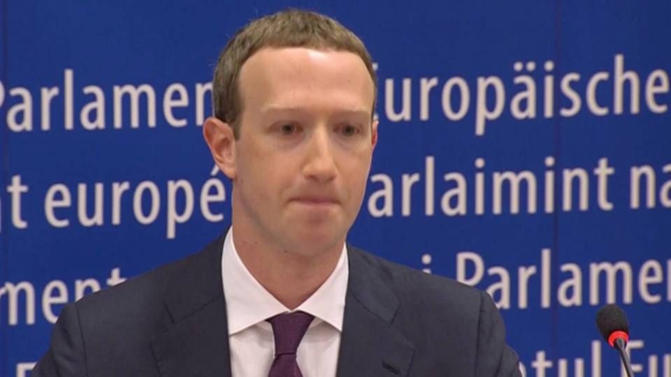 Facebook Mark Zuckerberg EU-Parlamentet. | Foto: Ritzau Scanpix/REUTERS