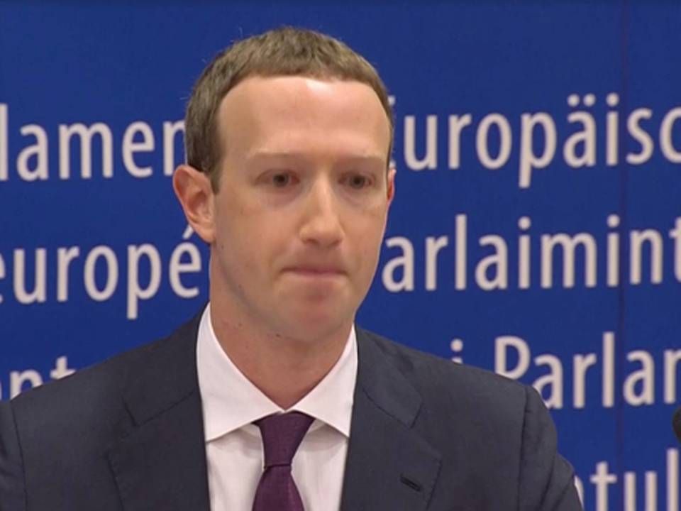 Facebook Mark Zuckerberg EU-Parlamentet. | Foto: Ritzau Scanpix/REUTERS