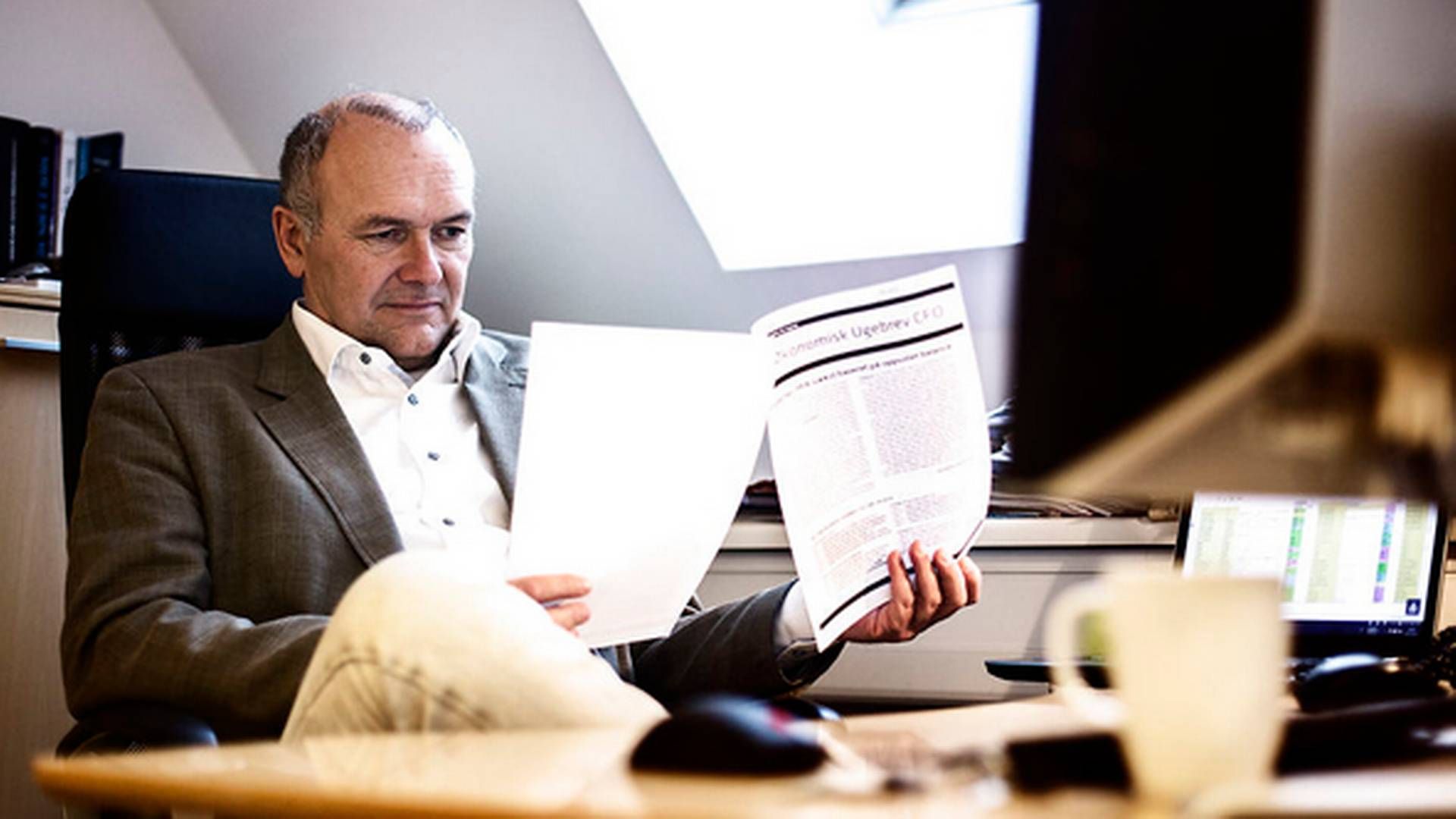 Morten W. Langer is responsible for Økonomisk Ugebrev's portfolio. He, however, has no management responsibility for Aktieugebrevet Invest that tracks his media portfolio. | Photo: Simon Læssøe / STF
