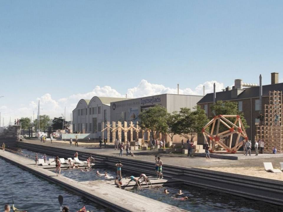 Visualisering af havnefronten i Svendborg. | Foto: PR-visualisering: Effekt/Sweco Architects.