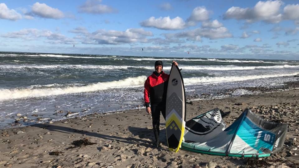 Morten Felding skal kitesurfe i ferien | Foto: Privat (Morten Felding)