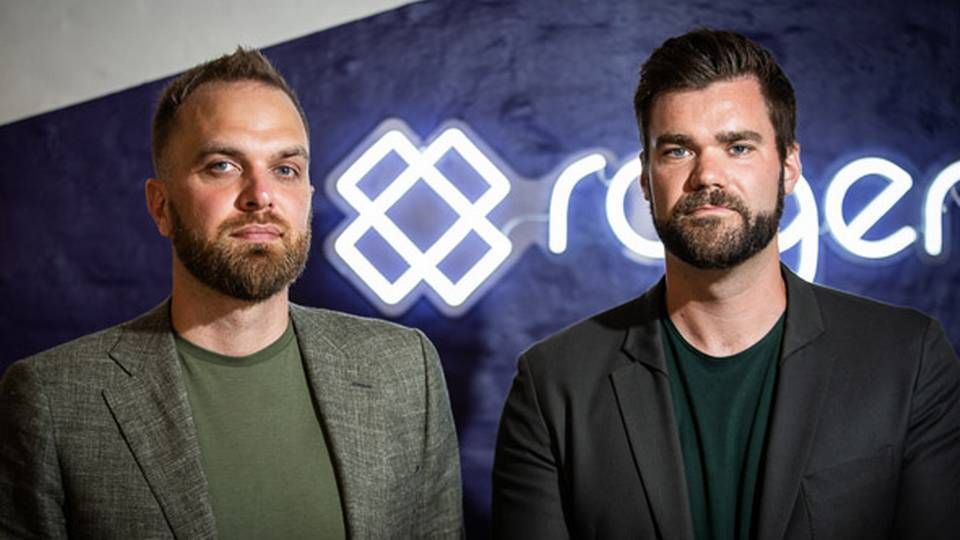 Teknologidirektør i Roger, Christian Rasmussen (tv.), og Morten Strunge (th.), iværksætter og investor. Foto: Jan Bjarke Mindegaard.