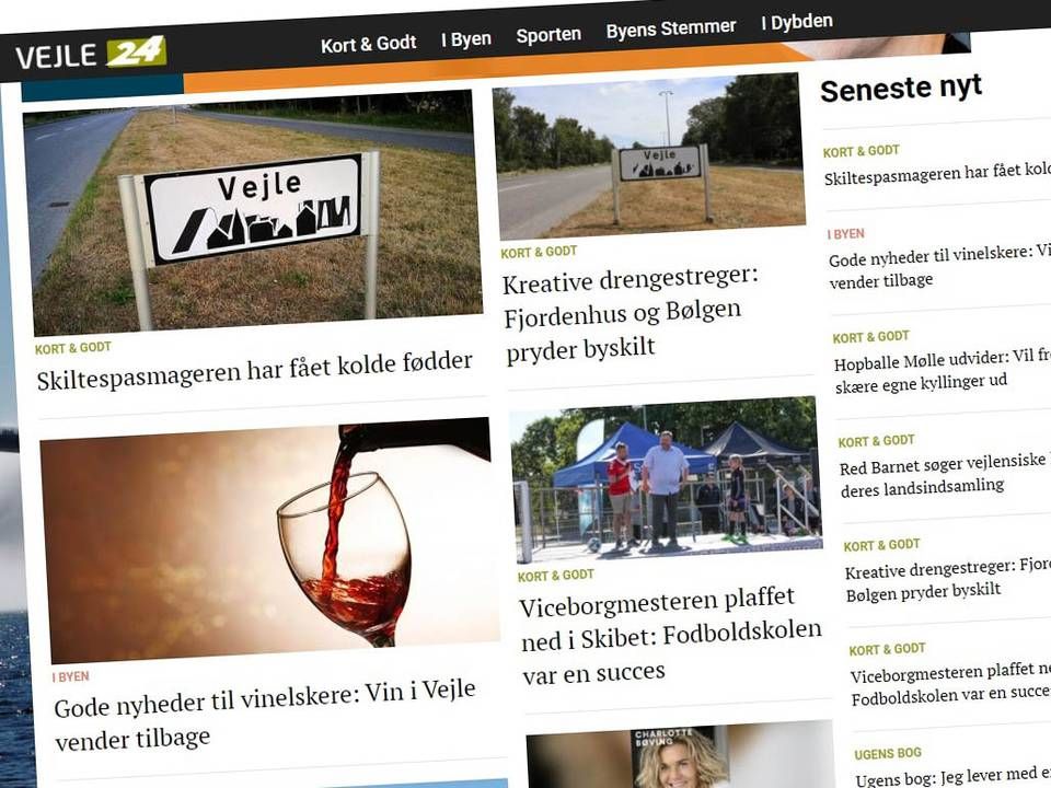 Screenshot fra Vejle24.dk.