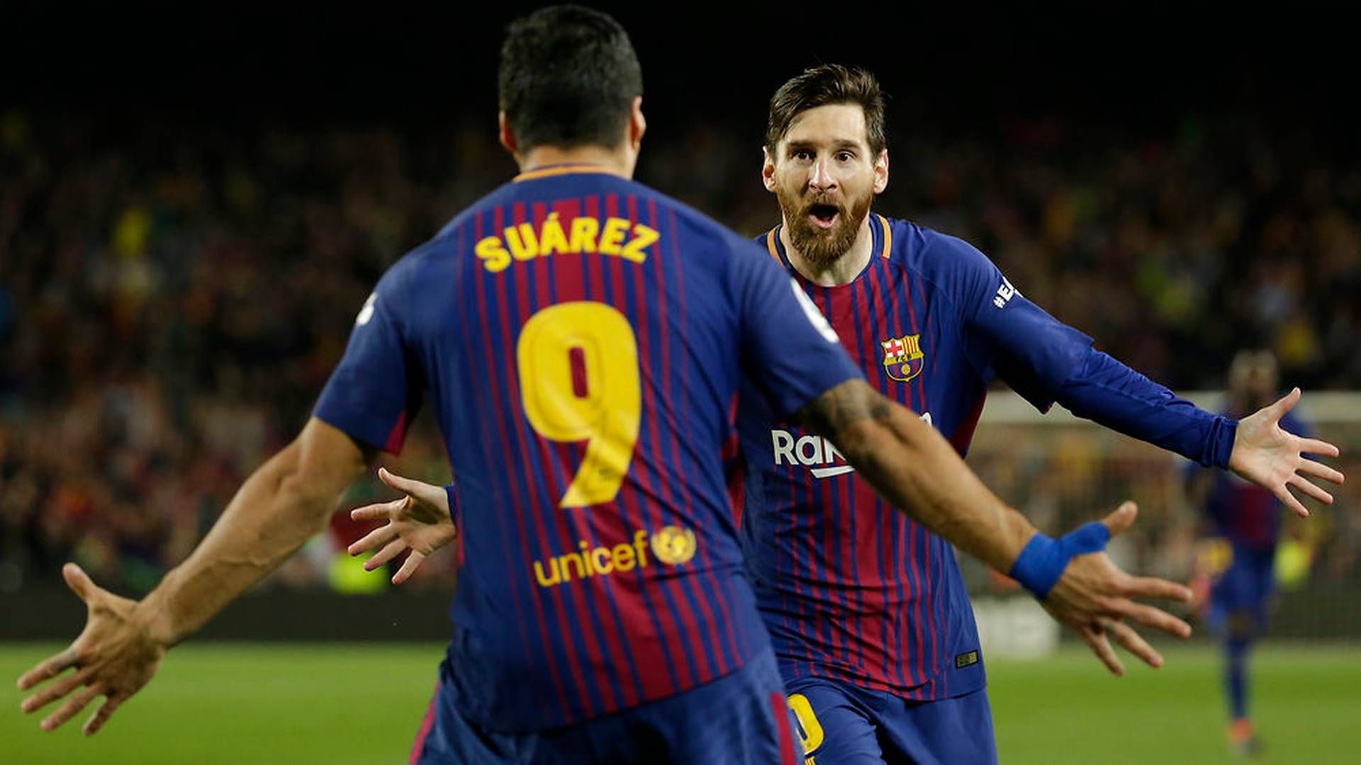 Lionel Messi og Luis Suárez. | Foto: ritzau/Scanpix/Emilio Morenatti