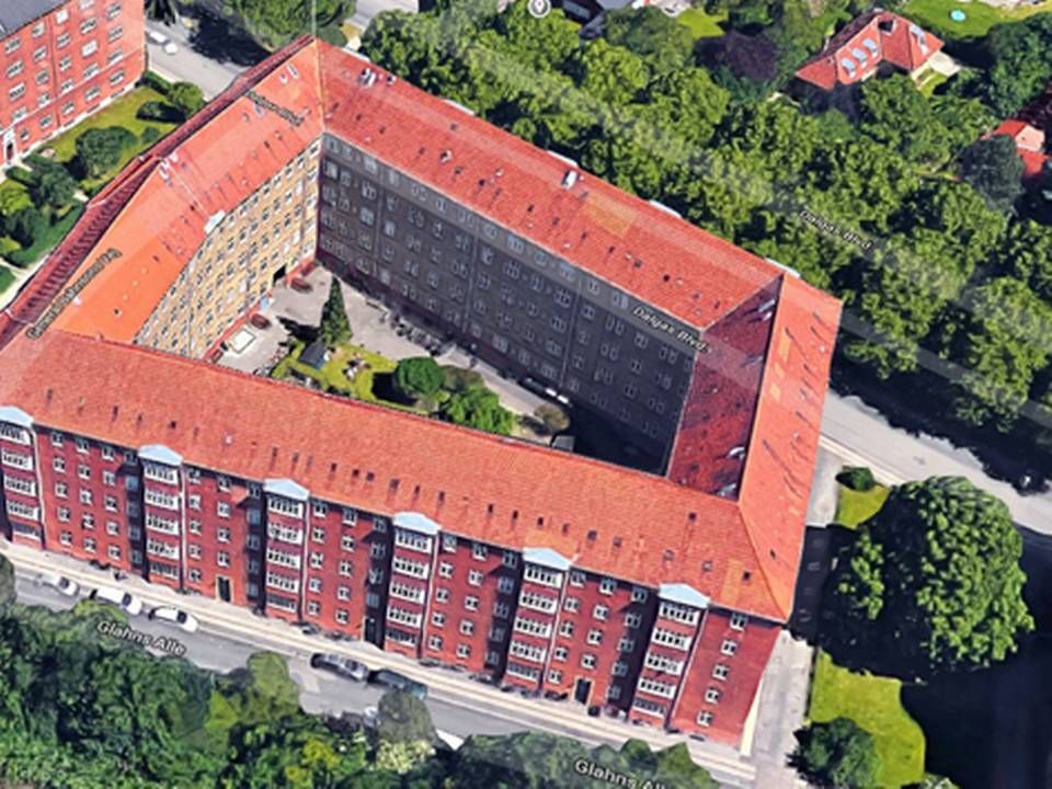 Andelsboligforeningen Thyra Danebod på Dalgas Boulevard på Frederiksberg er nu solgt med tab. | Foto: Google Maps.