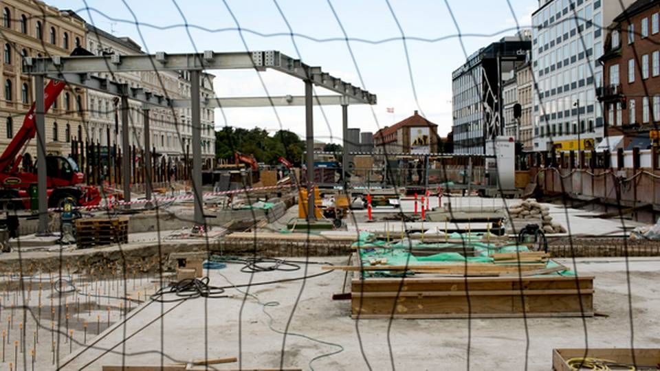 Store byggeprojekter lå stille, efter E. Pihl & Søns konkurs. | Foto: Ritzau Scanpix/Linda Kastrup.