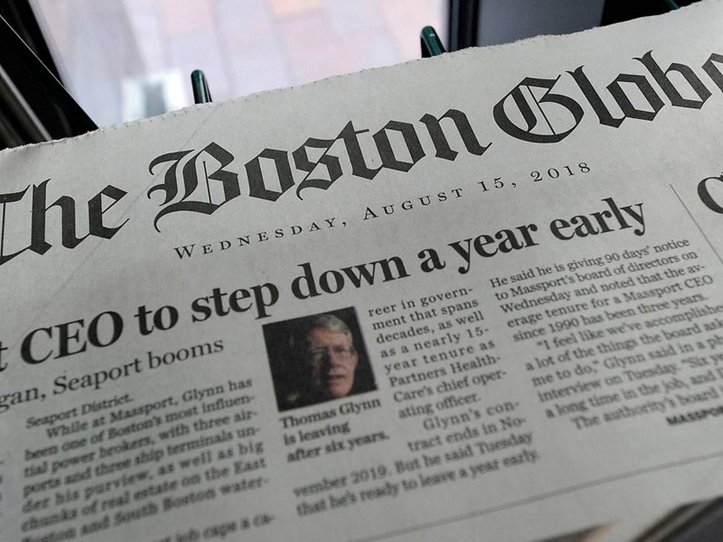 The Boston Globe har opfordret amerikanske medier til at bruge lederplads 16. august til at gå til modangreb mod USA's præsident, Donald Trump. Op mod 350 aviser har fulgt opfordringen. | Foto: Ritzau Scanpix/AFP/Joseph Prezioso