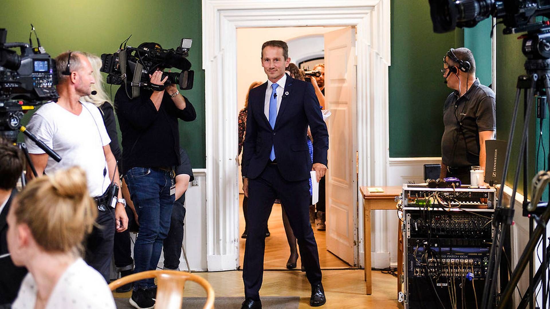 Finansminister Kristian Jensen præsenterede regeringens finanslovudspil for 2019 tilbage i august. | Foto: Jonas Olufson/Ritzau Scanpix