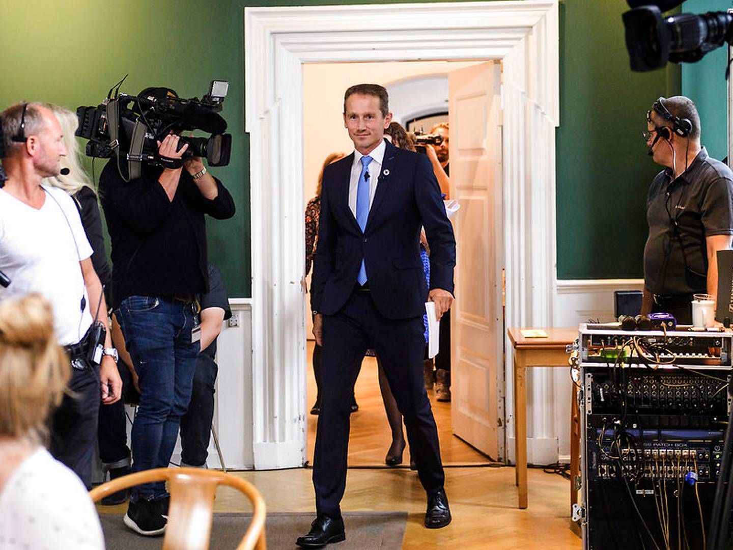 Finansminister Kristian Jensen præsenterede regeringens finanslovudspil for 2019 tilbage i august. | Foto: Jonas Olufson/Ritzau Scanpix