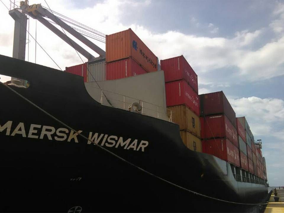 Maersk Wismar måtte rense sine systemer efter at have tanket uspecificeret olie i Panama i juni. Episoden er dog ikke relateret til de nuværende problemer med dårlig bunker, oplyser Maersk. | Foto: Aduana Principal La Guaira (Marítima)/Twitter