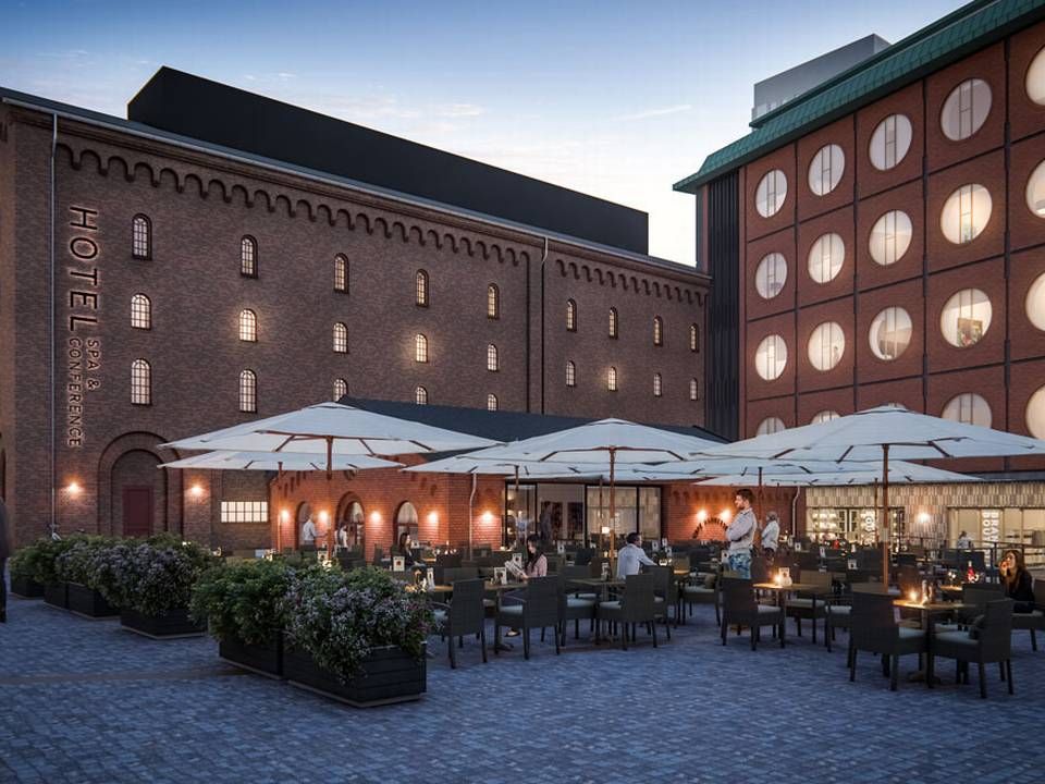 Visualisering af hvordan hotellet Hotel Ottilia i Carlsberg Byen vil komme til at se ud, når det står klar til brug i begyndelsen af 2019. | Foto: PR/Brøchner Hotels