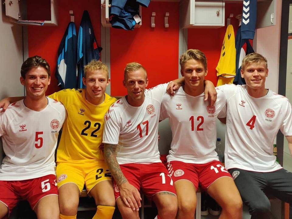 Christian Bannis (længst til højre) sammen med andre på "vikarlandsholdet" | Foto: PR