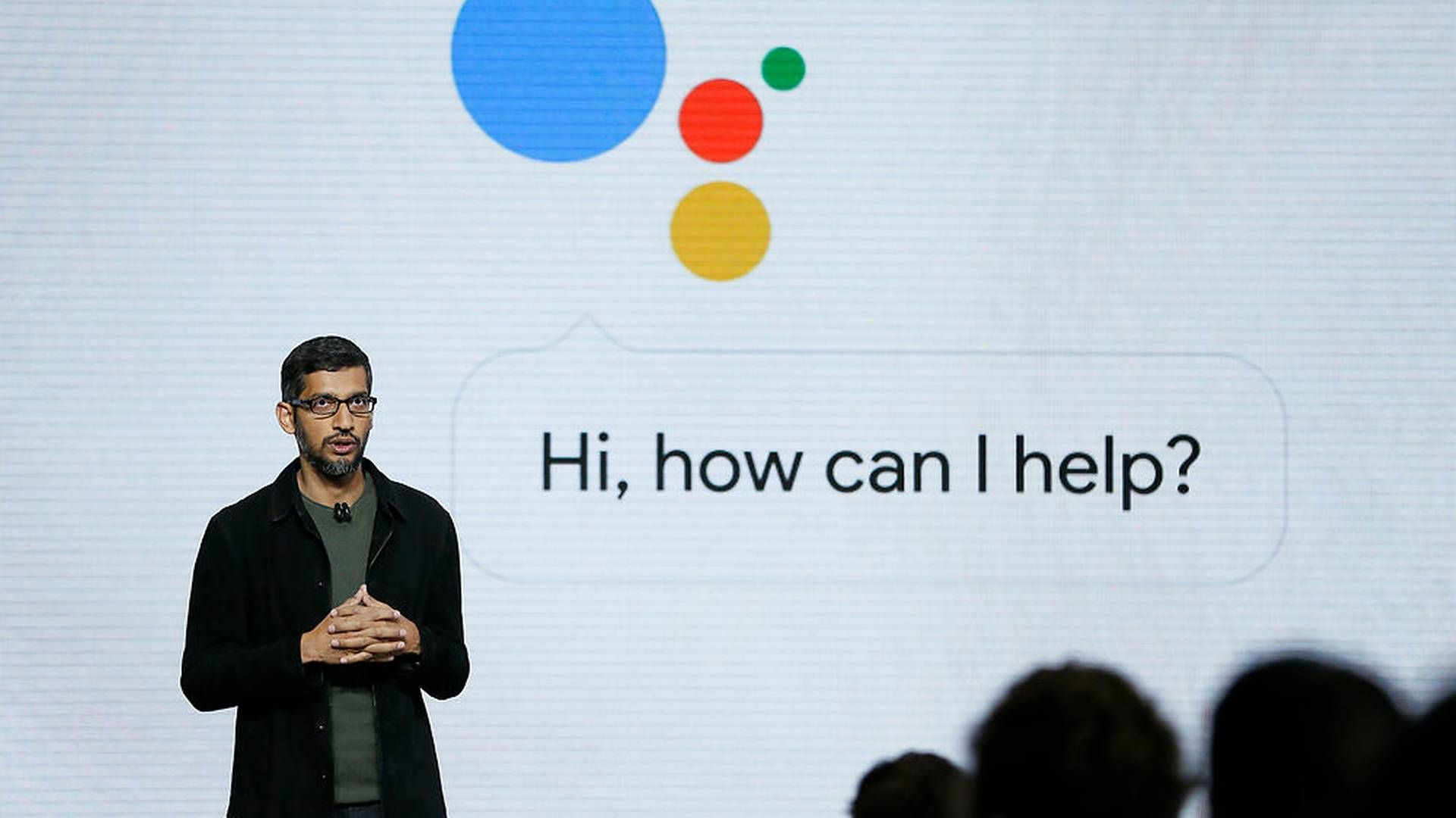 Googles topchef, Sundar Pichai, ved en præsentation af Google Assistant i 2016. | Foto: Ritzau Scanpix/AP/Eric Risberg