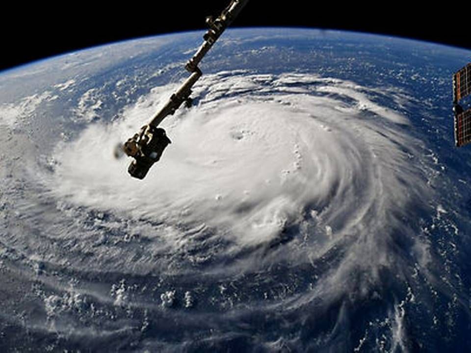 Hurricane Florence set fra den Internationale Rumstation (ISS). | Foto: /Ritzau Scanpix/NASA