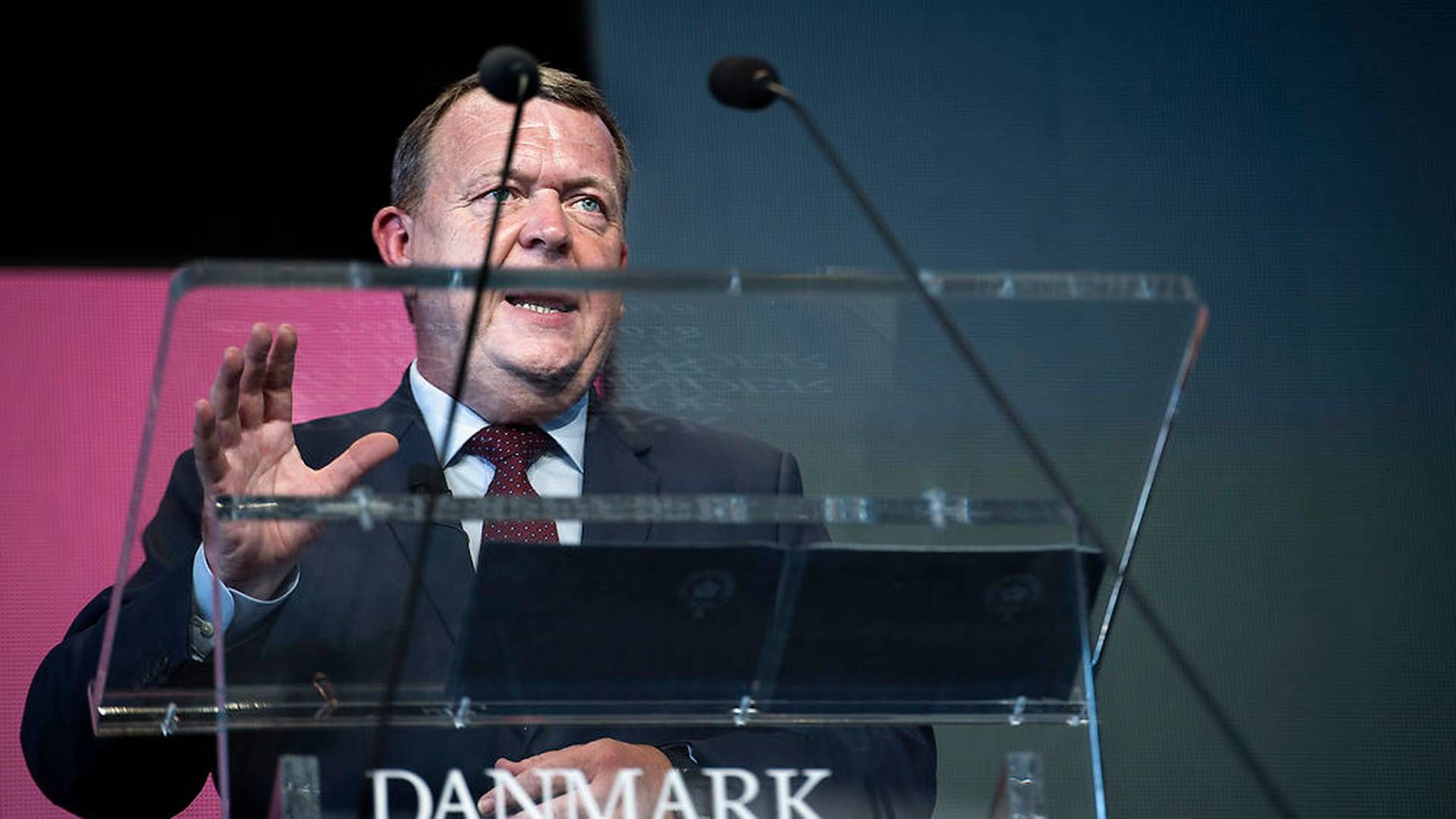 Statsminister Lars Løkke Rasmussen var blandt talerne til DI's topmøde tirsdag. | Foto: Liselotte Sabroe/Ritzau Scanpix