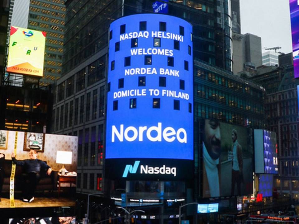 Nasdaq Helsinki byder Nordea velkommen i Finland.