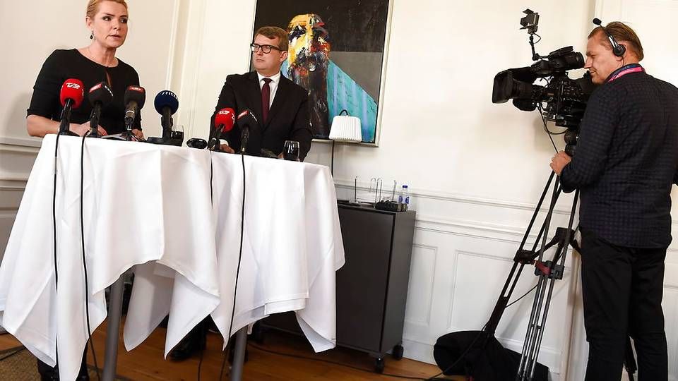 Integrationsminister Inger Støjberg (V) og beskæftigelsesminister Troels Lund Poulsen (V) fremlægger regeringens rekrutteringsudspil.