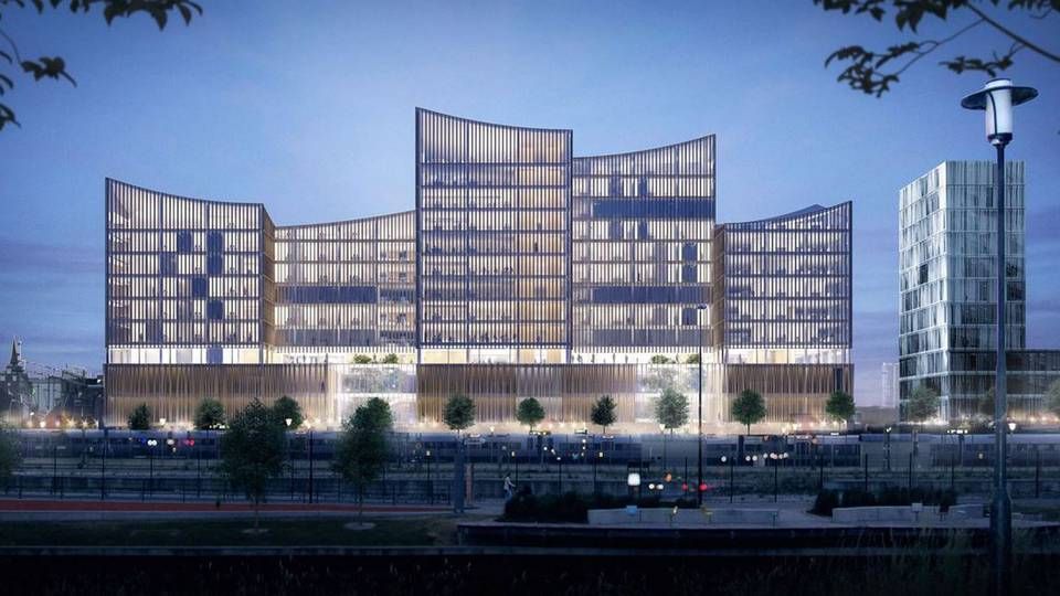 Illustration af den kommende retsbygning i Malmø, som Henning Larsen Architects har tegnet. | Foto: Illustration: Henning Larsen Architects