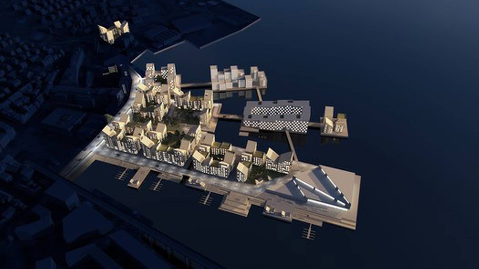 Visualisering af projektet den arktiske hovedstad på Tromsøs havnfront. | Foto: PR