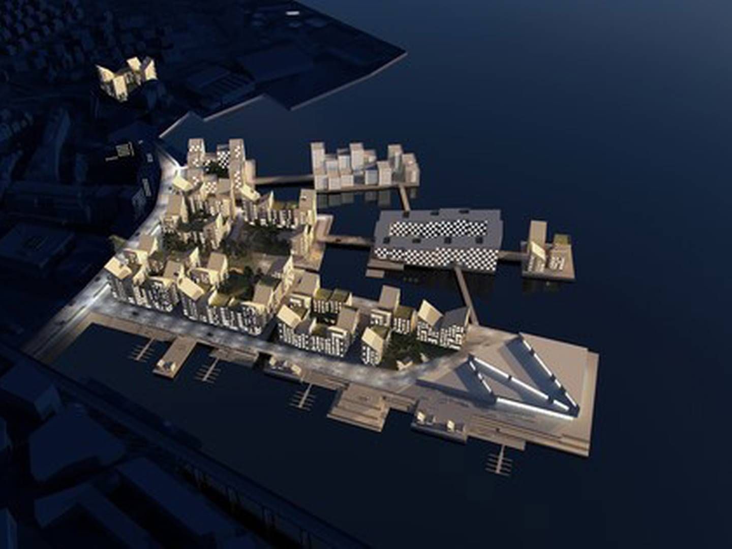 Visualisering af projektet den arktiske hovedstad på Tromsøs havnfront. | Foto: PR