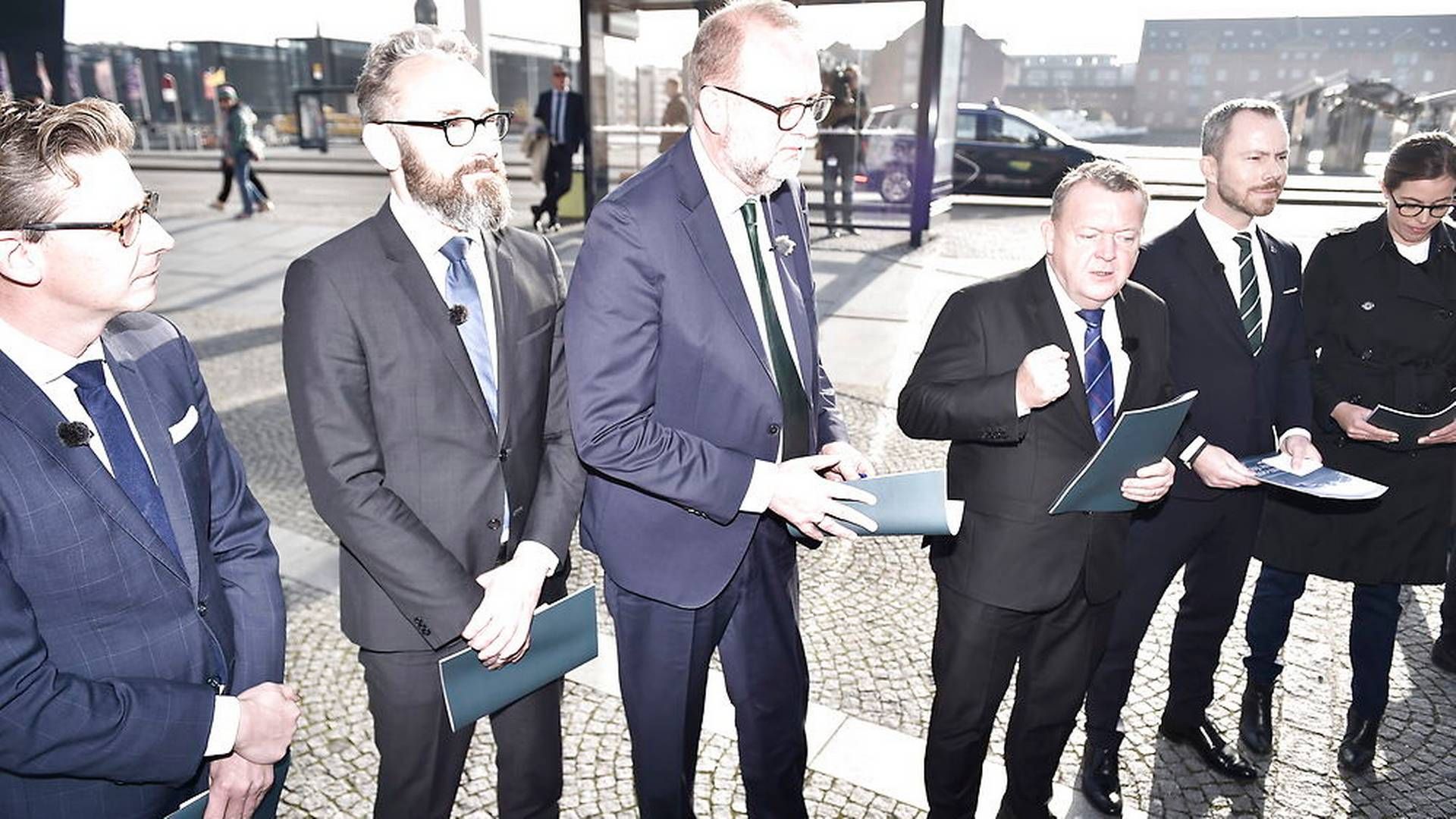 Hele seks ministre præsenterer regeringens klimaudspil. | Foto: Mads Claus Rasmussen/Ritzau Scanpix