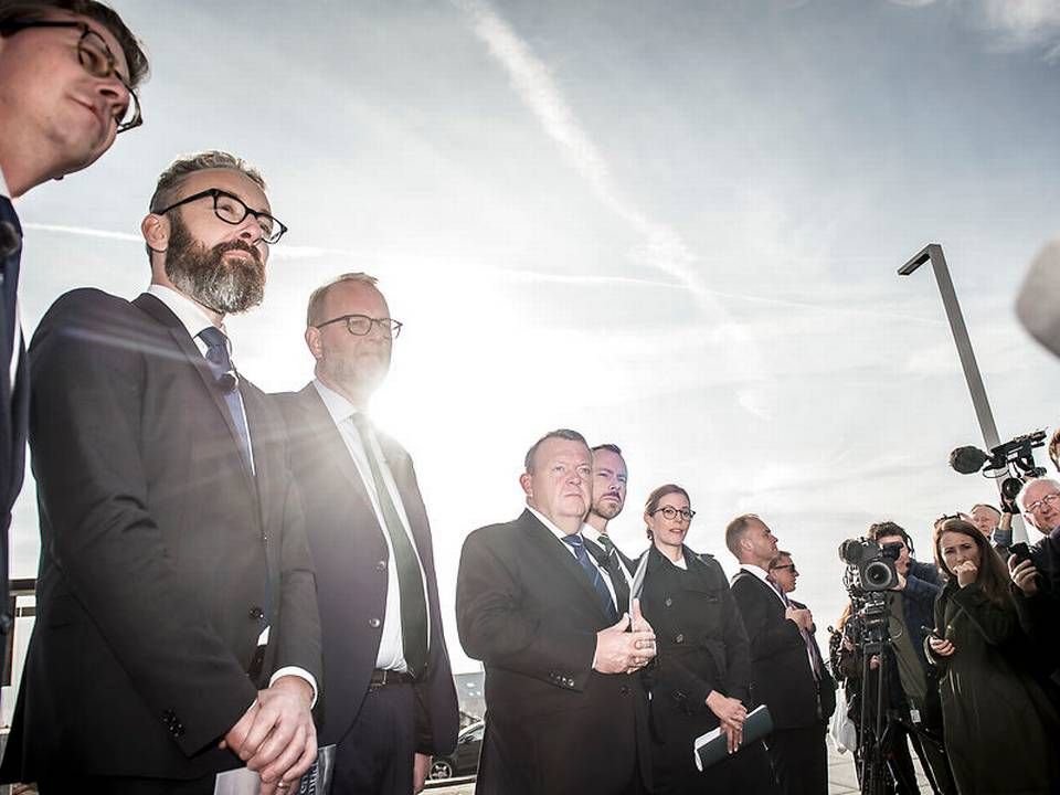 Seks ministre var med, da regeringen præsenterede sit klimaudspil tirsdag formiddag. | Foto: Mads Claus Rasmussen/Ritzau Scanpix
