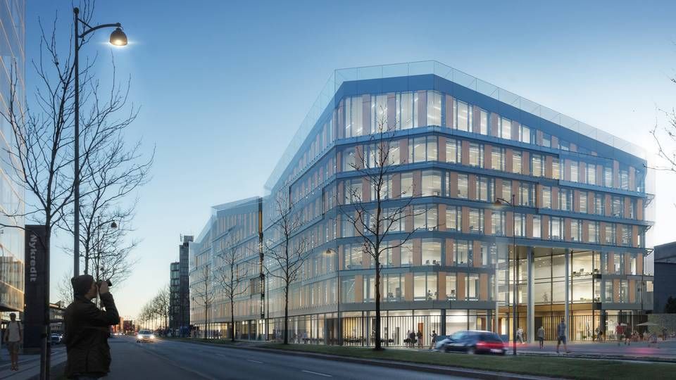 Det kommende Scandic Spektrum-hotel på Kalvebod Brygge i København forventes at åbne med 632 værelser i 2021. | Foto: PR-visulasering: Dissing+Weitling.