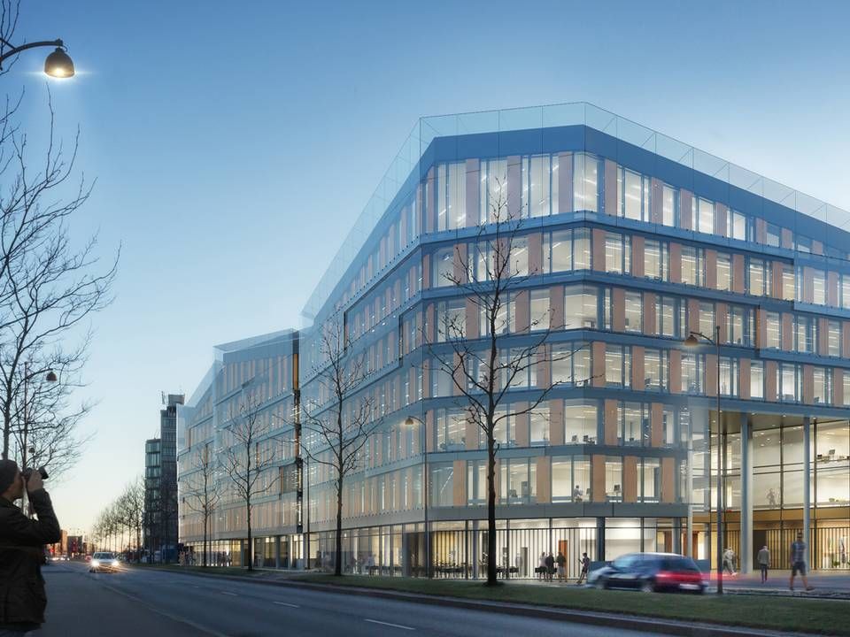 Det kommende Scandic Spektrum-hotel på Kalvebod Brygge i København forventes at åbne med 632 værelser i 2021. | Foto: PR-visulasering: Dissing+Weitling.