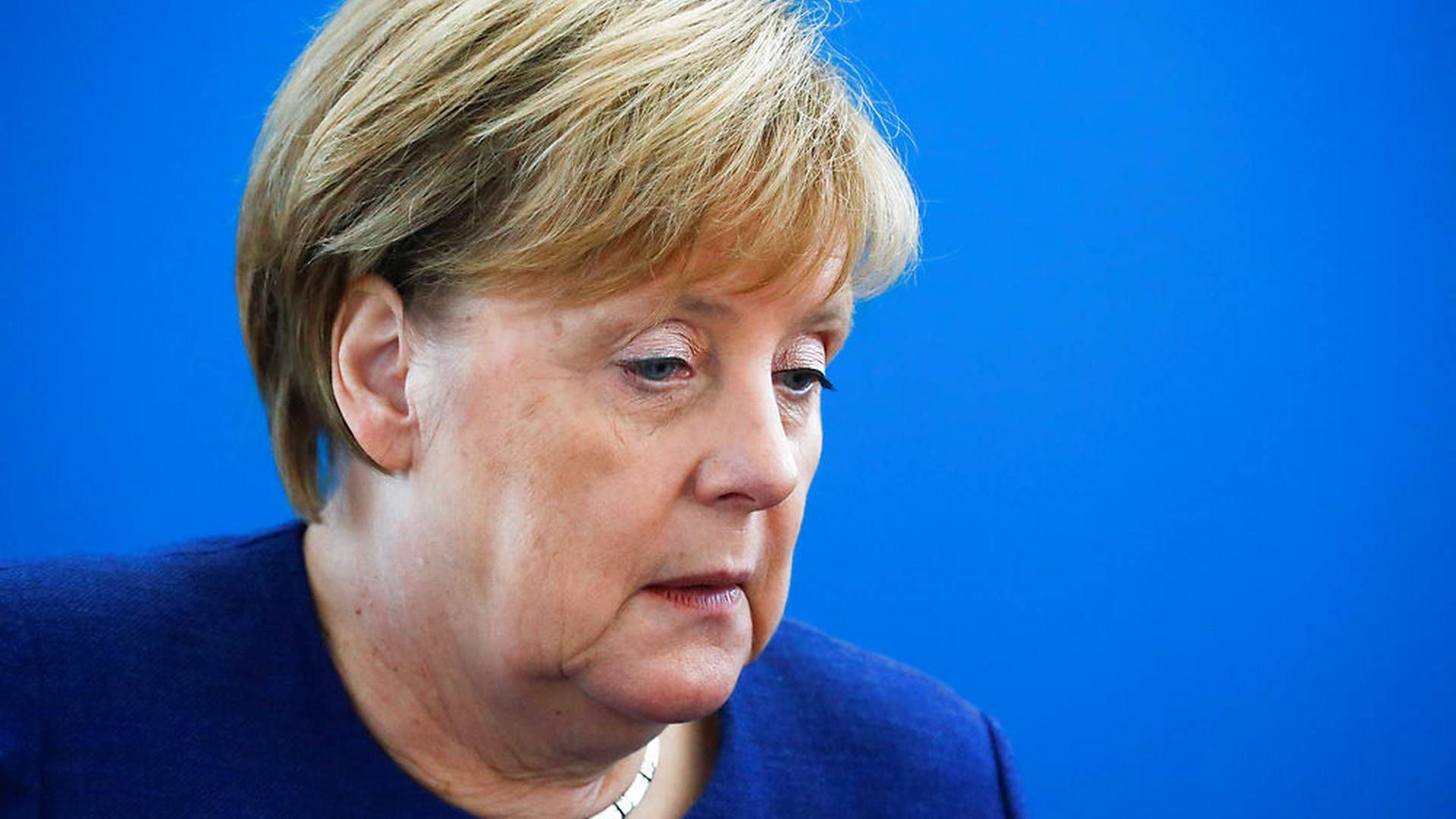 Ifølge den tyske kansler Angela Merkel er "tiden ved at løbe ud" for en brexit-aftale. | Foto: Fabrizio Bensch/Ritzau Scanpix