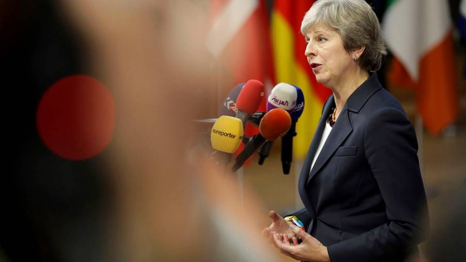 Theresa May drager torsdag til EU-topmøde i Bruxelles. | Foto: Ritzau Scanpix/AP/Olivier Matthys