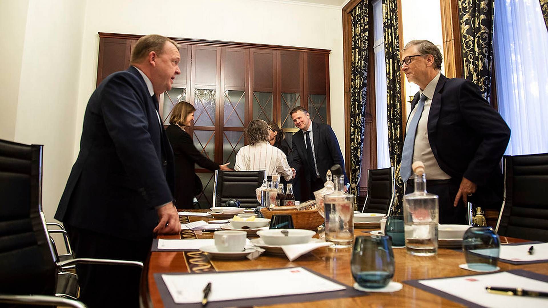 Statsminister Lars Løkke Rasmussen og Bill Gates holder møde på Stanhope Hotel i Bruxelles torsdag den 18. oktober 2018. | Foto: Foto: Statsministeriet/Scanpix 2018