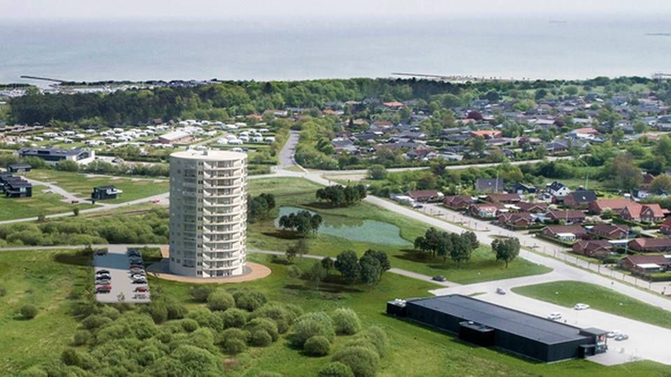 Planerne om et andet højhus i Frederikshavn sættes på pause. | Foto: PR.