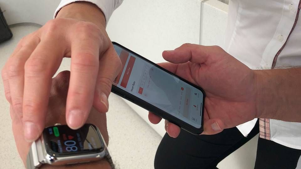 Selskabet Assemble har udviklet appen Assemble Heart, der installeres på en iPhone og et Apple Watch, og som på sigt skal kunne forudse hjerteanfald gennem kunstig intelligens. | Foto: PR, Assemble