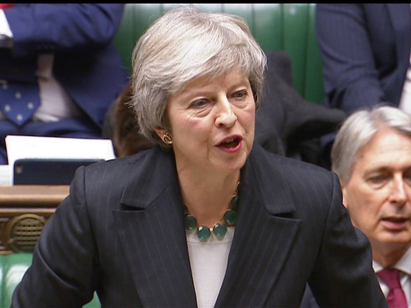 Premierminister Theresa May | Foto: Ritzau Scanpix/Parbul TV/Handout via Reuters