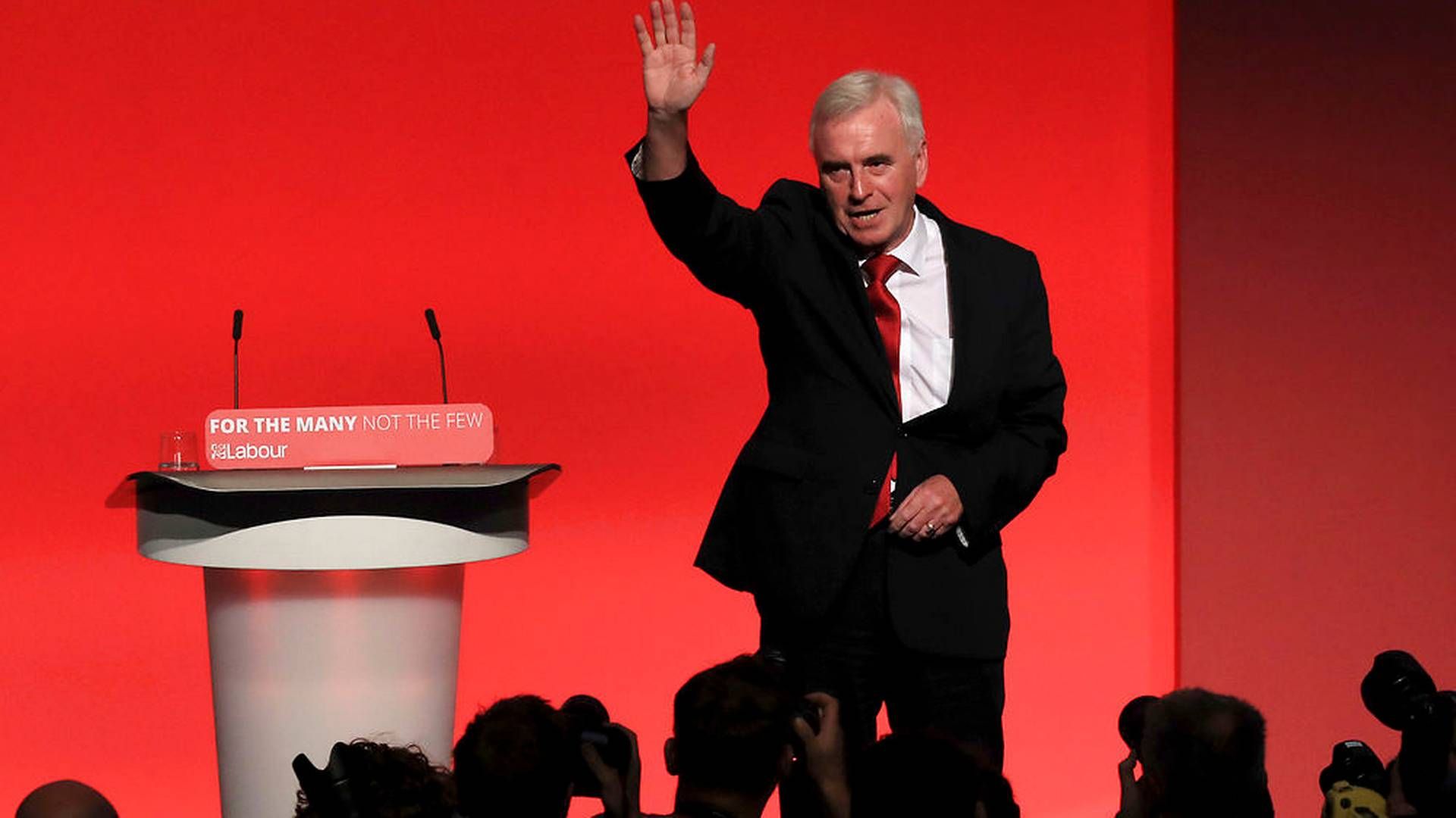 John McDonnell, skyggefinansminister for Labour. | Foto: Gareth Fuller/Ritzau Scanpix