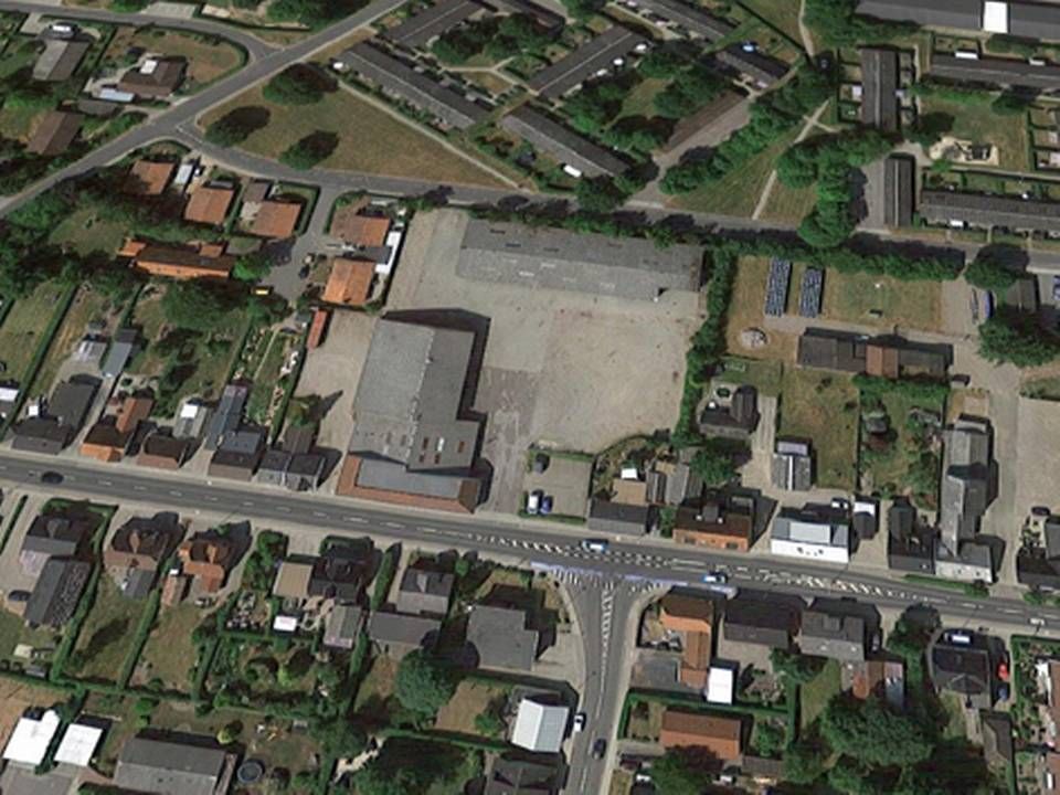 TBS-grunden i Brørup er godt 7600 kvm og forventes at kunne give plads til 36 lejeboliger. | Foto: Google Maps.