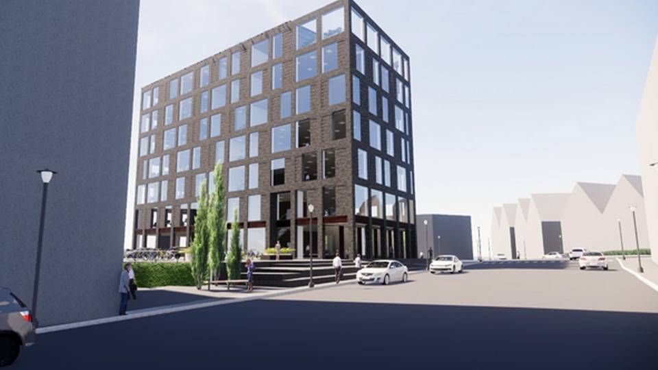 Nykredit og Andersen Partners flytter ind i 5700 kvm stort flerbrugerhus i Kolding. | Foto: Illustration: Arkitekt Jesper Thyge Brøgger.