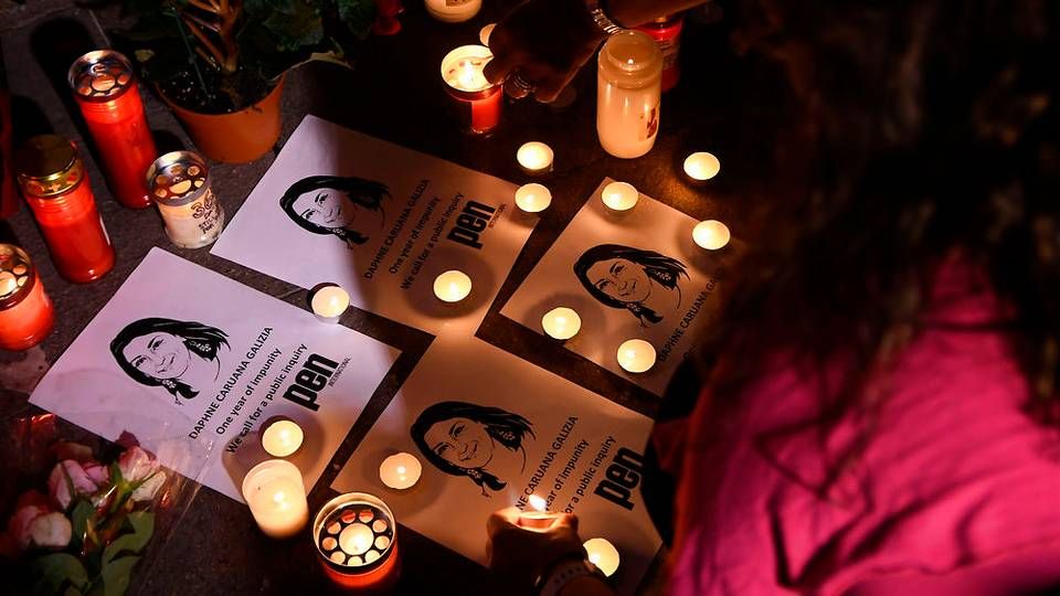Den maltesiske journalist Daphne Caruana Galizia er blandt de journalister, der er blevet dræbt af organiserede kriminelle de seneste to år. | Foto: Ritzau Scanpix/AP/Jonathan Borg