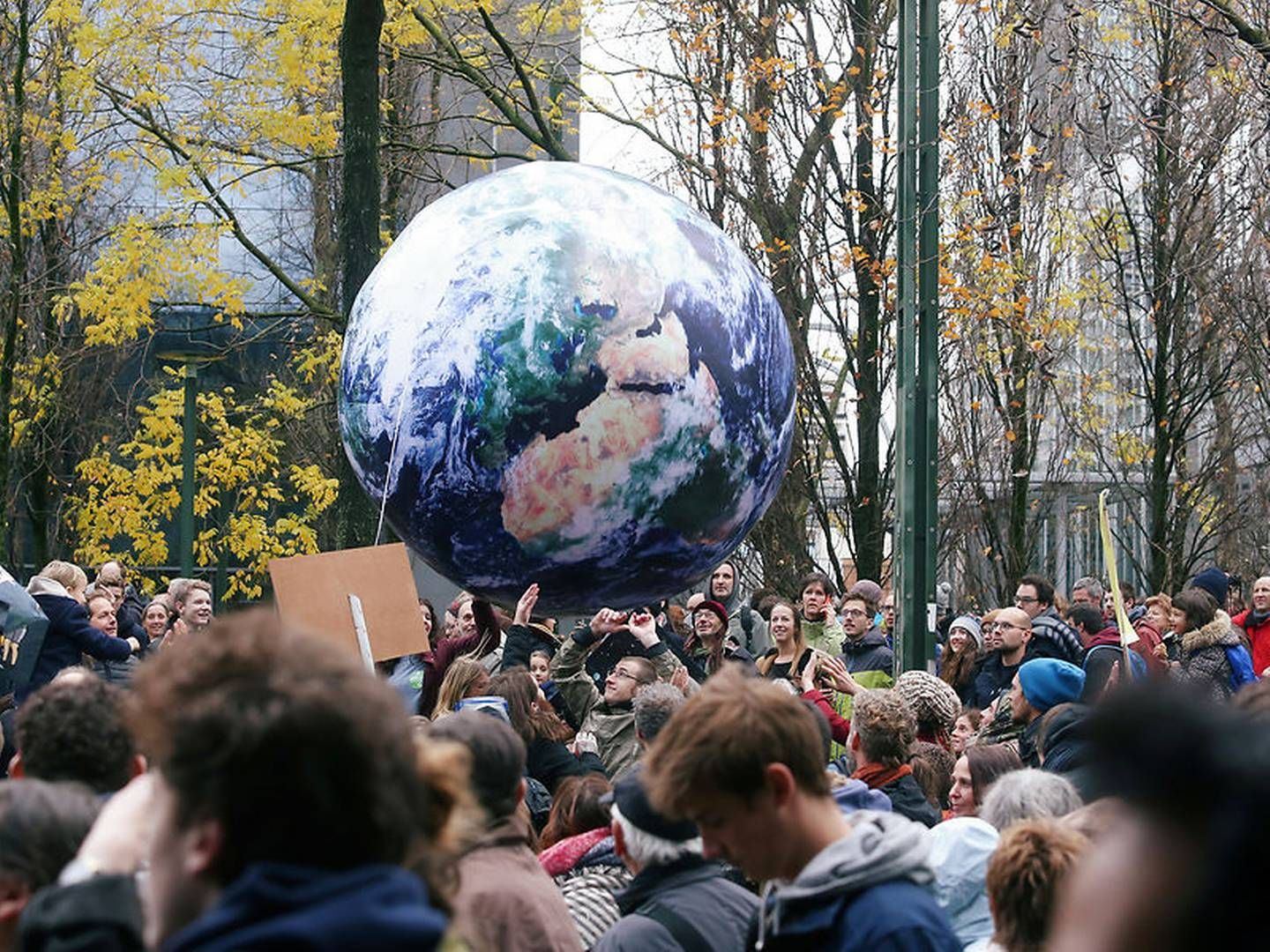 Klimademonstration i Bruxelles 2. december 2018.. | Foto: Ritzau Scanpix/REUTERS/Francois Walschaerts