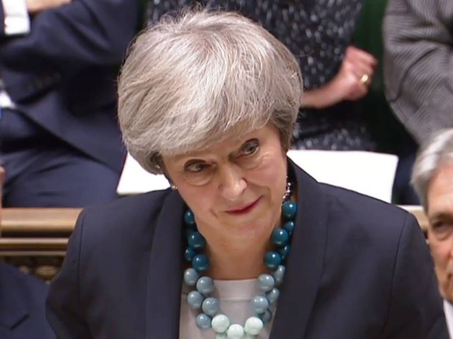 Theresa May står til at tabe afstemning om brexit i Underhuset tirsdag. | Foto: Ritzau Scanpix/AFP