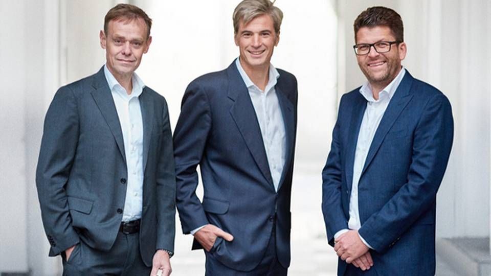 De tre profilerede skatteadvokater, der pr. 1. januar 2019 er gået sammen i advokatfirmaet Vistisen Falk Winther. Fra venstre: Niels Winther-Sørensen, Eduardo Vistisen og Christian Falk Hansen. | Foto: PR.