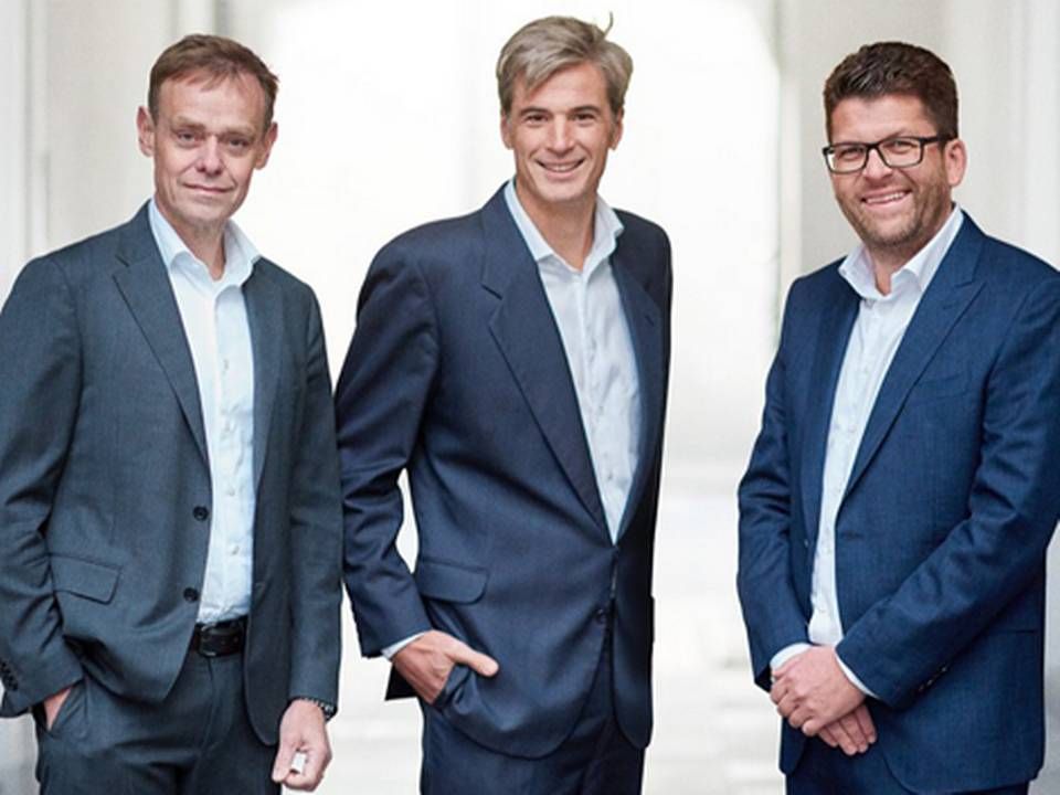 De tre profilerede skatteadvokater, der pr. 1. januar 2019 er gået sammen i advokatfirmaet Vistisen Falk Winther. Fra venstre: Niels Winther-Sørensen, Eduardo Vistisen og Christian Falk Hansen. | Foto: PR.