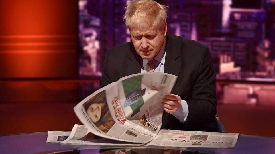 Brexit-fortaler Boris Johnson mener, at et hårdt brexit svarer bedst til, hvad briterne stemte i 2016. | Foto: Jeff Overs/BBC/Reuters/Ritzau Scanpix