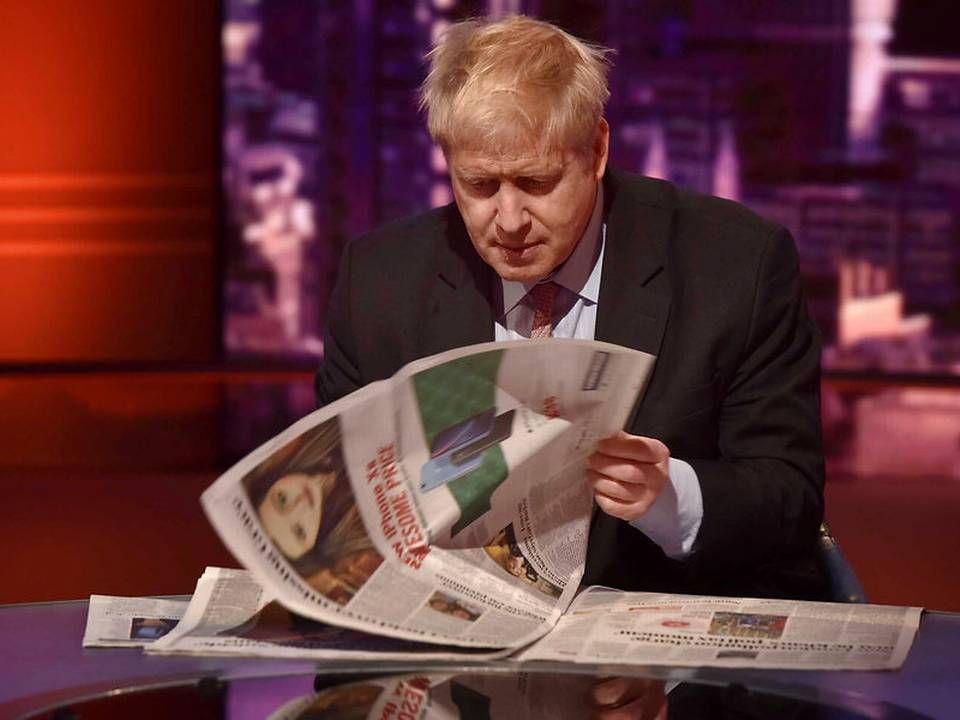Brexit-fortaler Boris Johnson mener, at et hårdt brexit svarer bedst til, hvad briterne stemte i 2016. | Foto: Jeff Overs/BBC/Reuters/Ritzau Scanpix