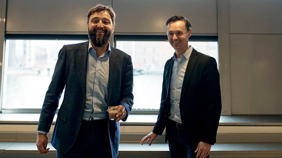 Oliver Tuszik, vice president for Ciscos Global Partner Organization (til venstre) og Martin Høyer, Service & Leverancedirektør hos Conscia | Foto: Conscia / Cisco