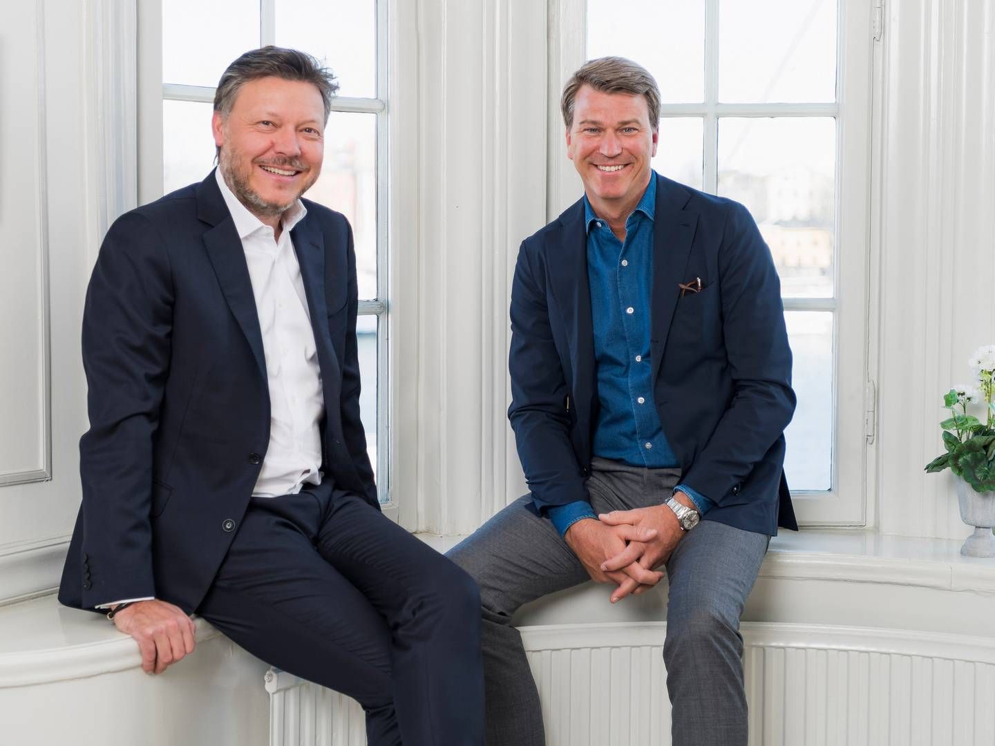 Jørgen Madsen Lindemann (th) og Anders Jensen er topchef for hhv. MTG og NENT. | Foto: PR/MTG