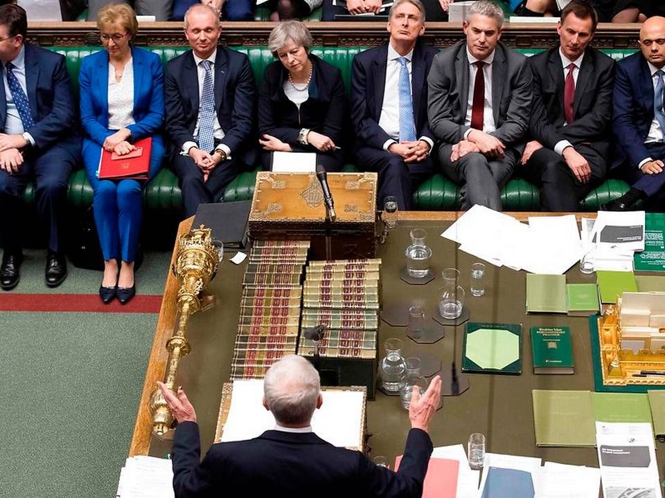 Den britiske premierminister Theresa May kæmper stadig med at få en brexit-aftale i land i det britiske underhus. | Foto: Ritzau Scanpix/AFP/Jessica Taylor