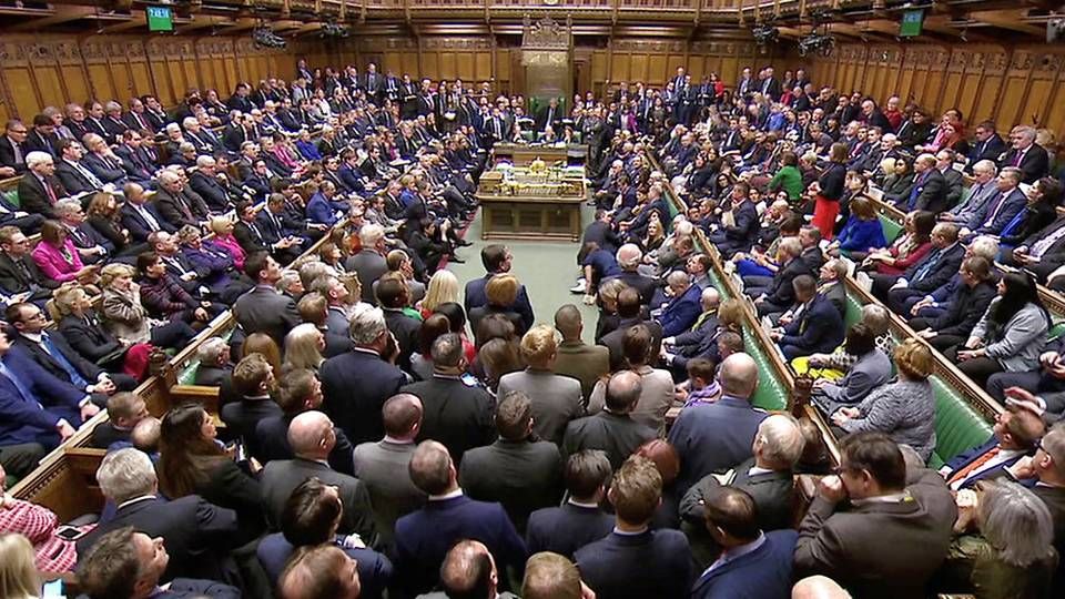 Det britiske parlament stemte tirsdag nej til den brexit-aftale, som premierminister Theresa May havde forhandlet på plads med EU. | Foto: Ritzau Scanpix/Reuters