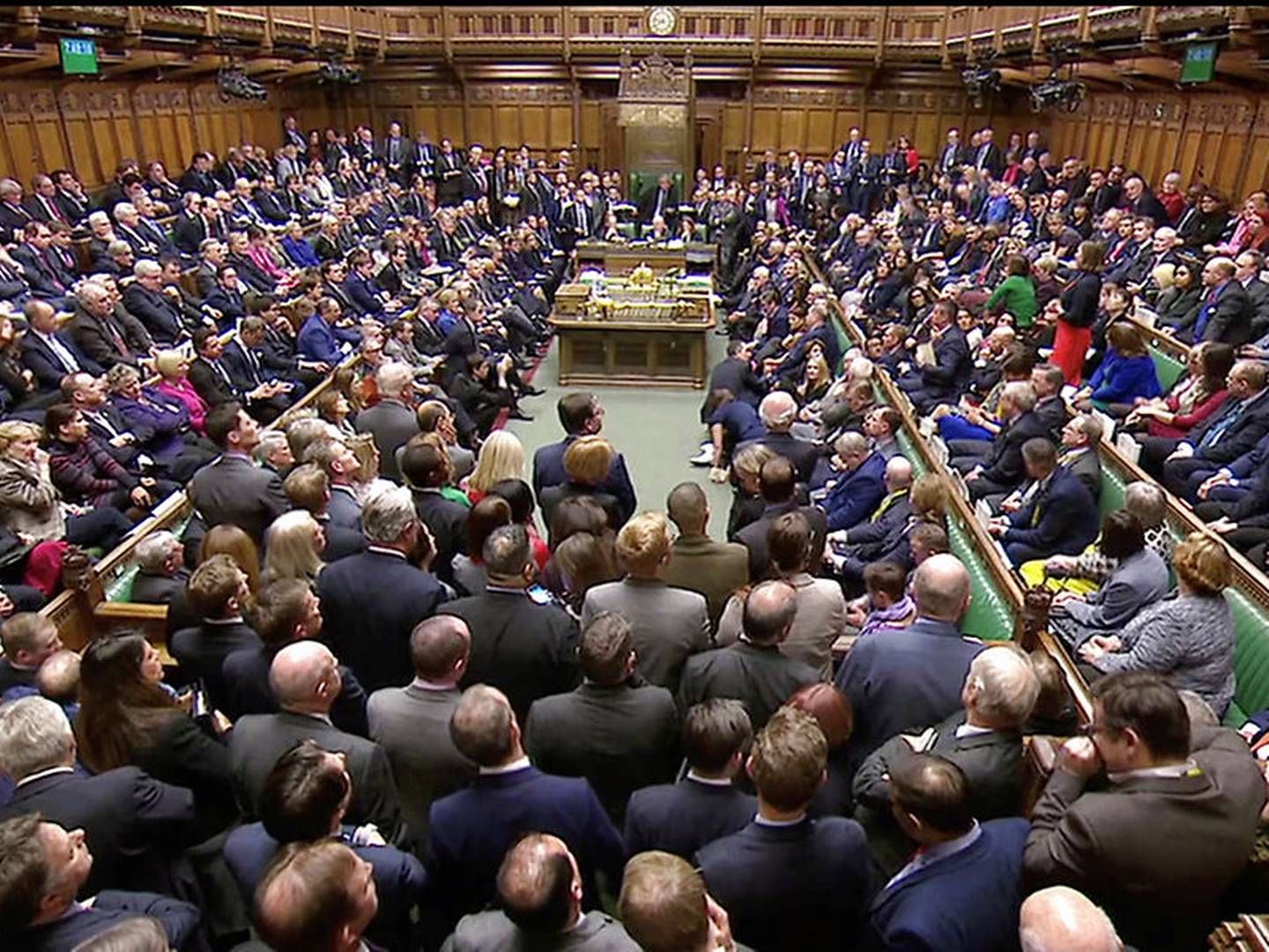 Det britiske parlament stemte tirsdag nej til den brexit-aftale, som premierminister Theresa May havde forhandlet på plads med EU. | Foto: Ritzau Scanpix/Reuters