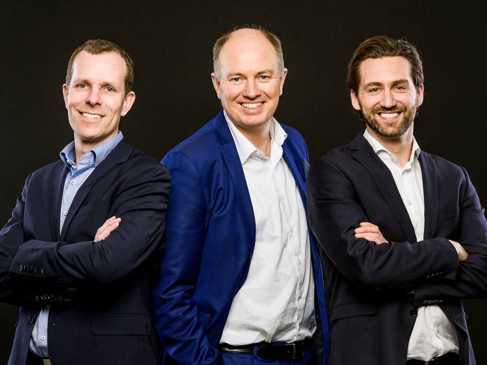 Jens Raith (tv) bliver direktør i Fastspeed, som også er stiftet af Peter Mægbæk (i midten) og Morten Boe Andersen. | Photo: PR